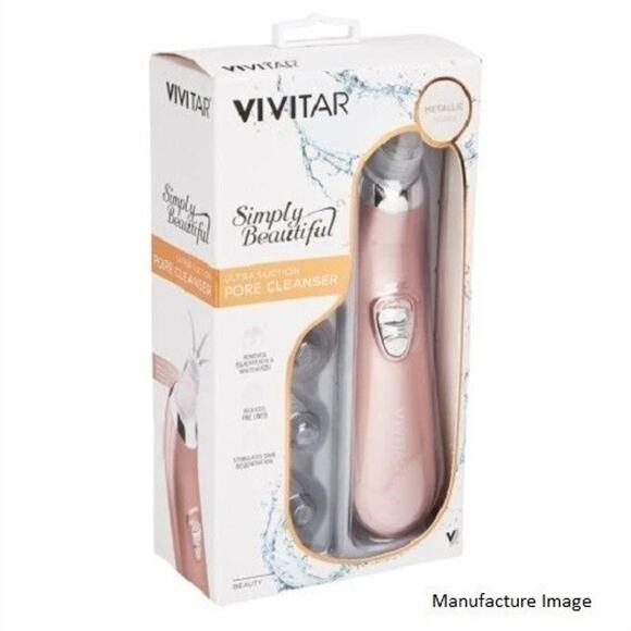 Vivitar Ultra Suction Pore Cleanser Simply Beautiful Metallic Series Rose NIP - Picture 2 of 5